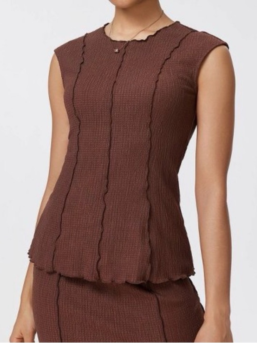 Textured Sleeveless Top
